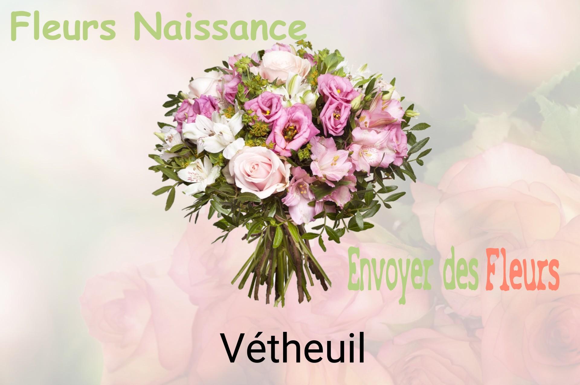 Bouquet de fleurs de naissance livré à Vétheuil